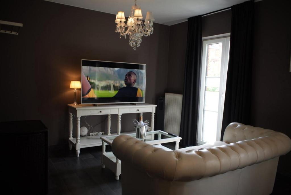 Télévision ou salle de divertissement dans l'établissement L'écrin des Vennes - Liège centre