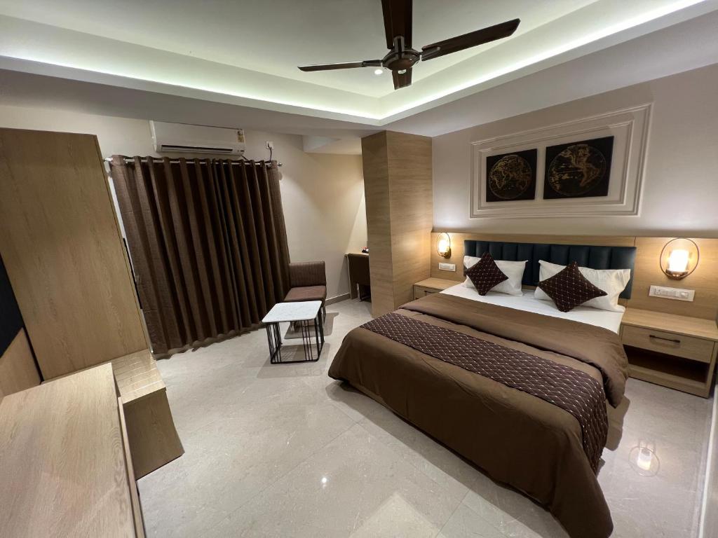 Postel nebo postele na pokoji v ubytování Hotel Sabera
