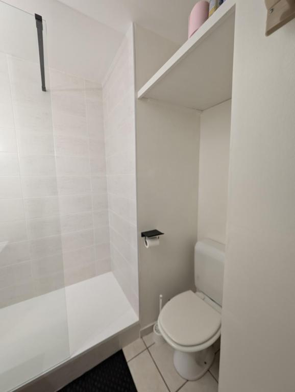 Koupelna v ubytování STUDIO CABINE aux BALCONS DU SOLEIL