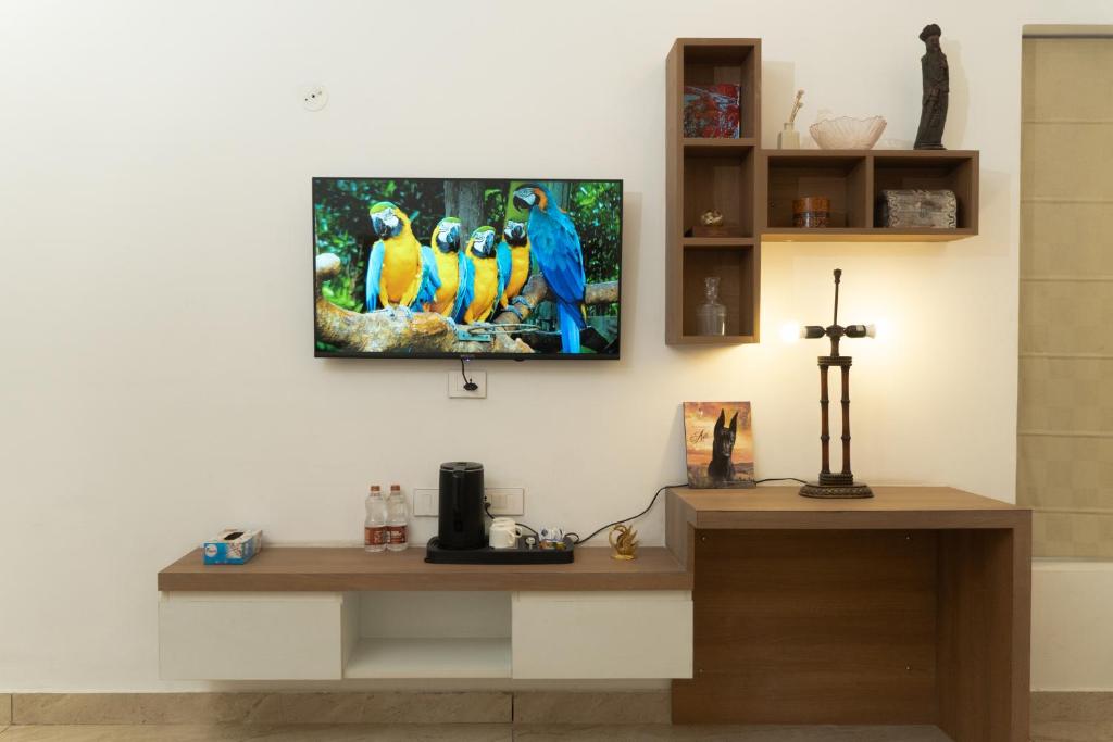 TV a/nebo společenská místnost v ubytování Sandane Homes