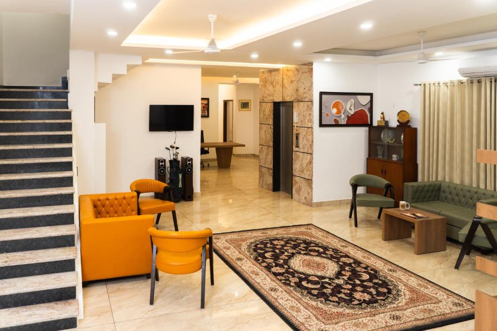 TV a/nebo společenská místnost v ubytování Sandane Homes