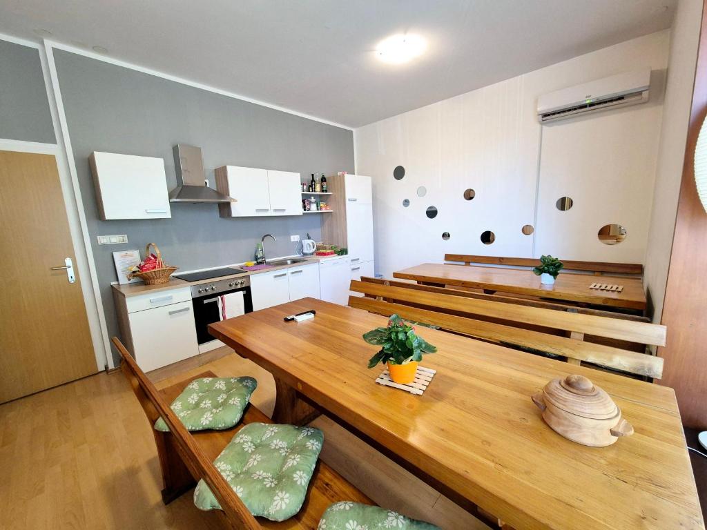 Kuchyň nebo kuchyňský kout v ubytování Apartments Furman - SELF CHECK-IN