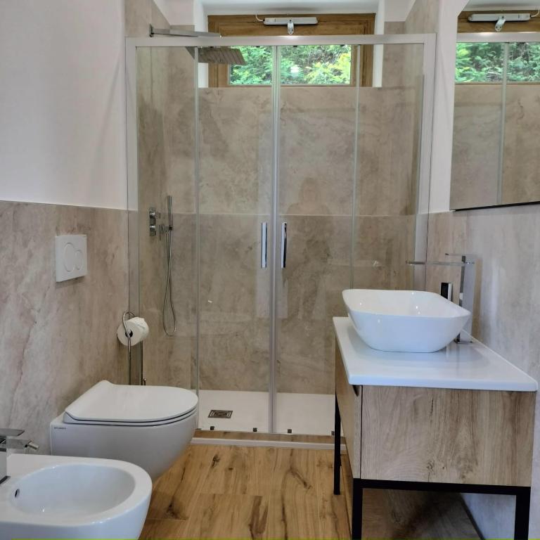 Koupelna v ubytování Habitat