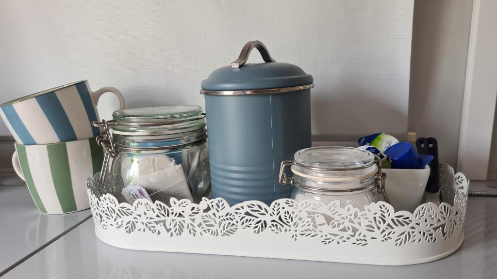 Set per la preparazione di tè e caffè presso B&B De Vretberg