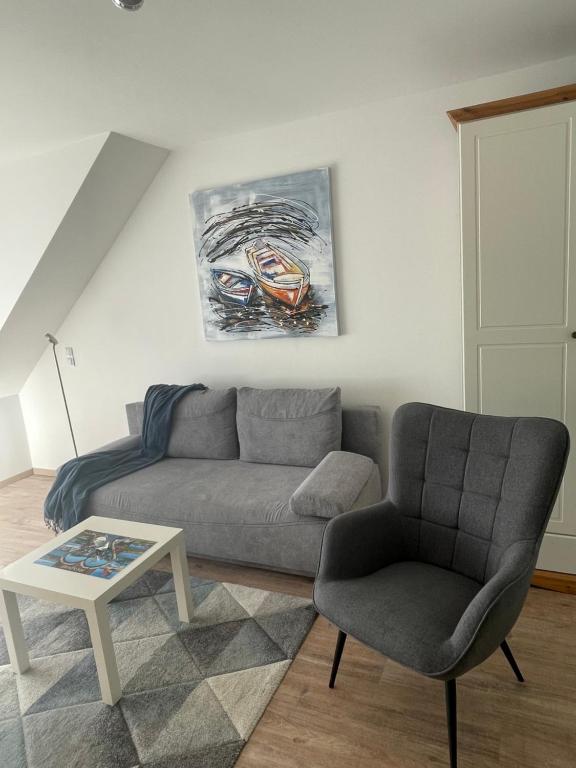 Posezení v ubytování Ferienwohnung in Timmendorfer Strand, Niendorf an der Ostsee