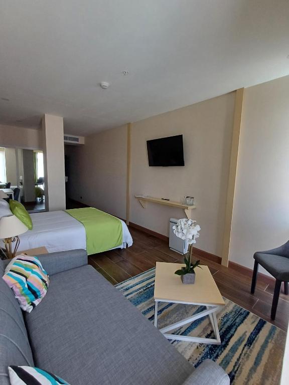 TV a/nebo společenská místnost v ubytování Hotel Puerto Limón CR