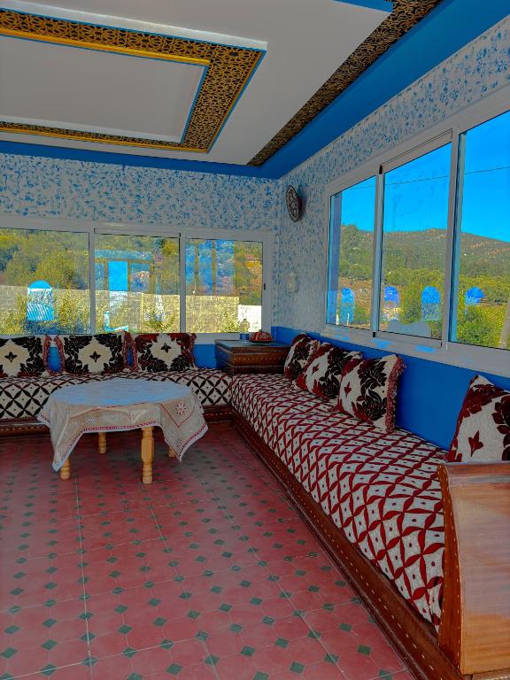 Postel nebo postele na pokoji v ubytování The blue house