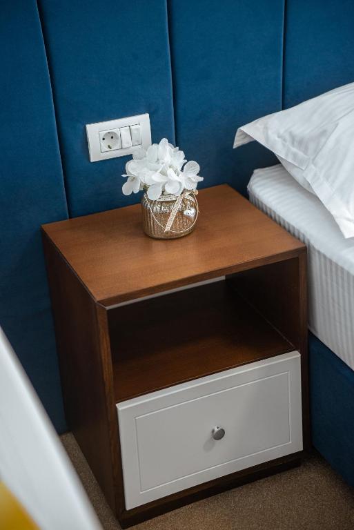 Postel nebo postele na pokoji v ubytování Hotel Meteor
