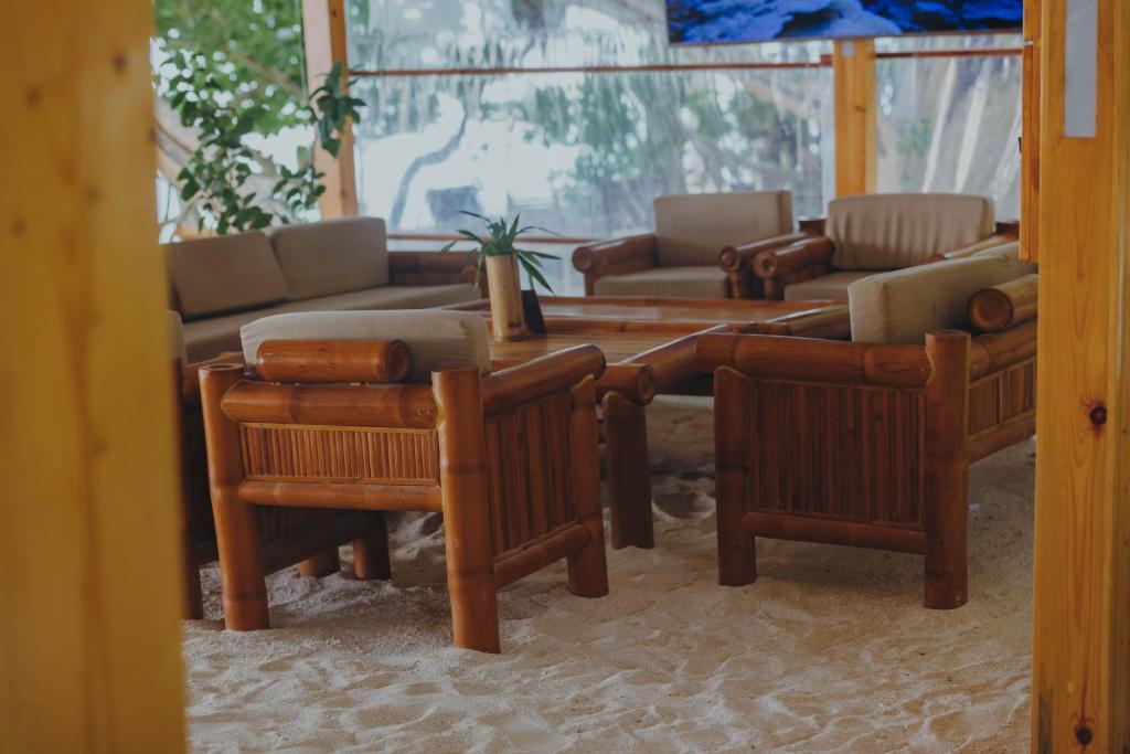 Posezení v ubytování Ecoboo Maldives