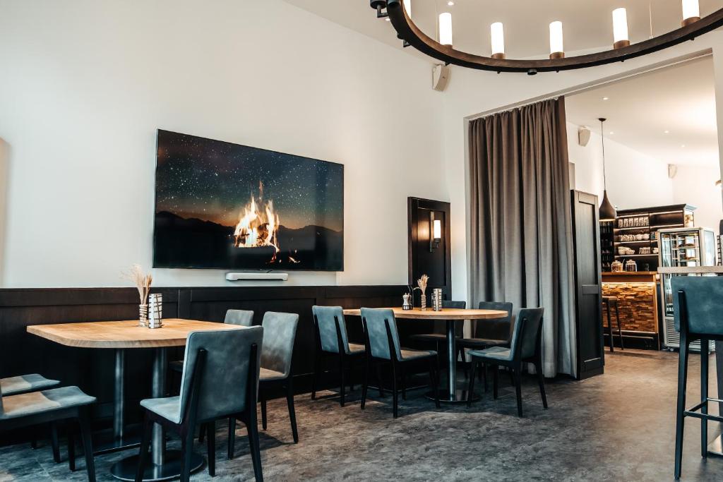Ein Sitzbereich in der Unterkunft Parkhotel Nümbrecht