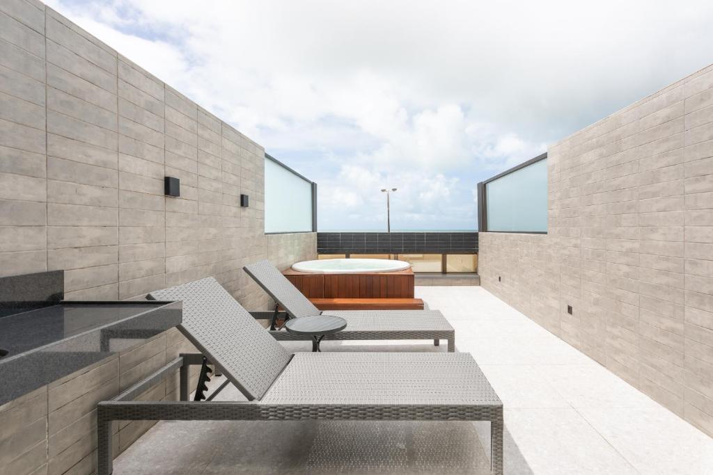 Uma varanda ou terraço em Slaviero João Pessoa