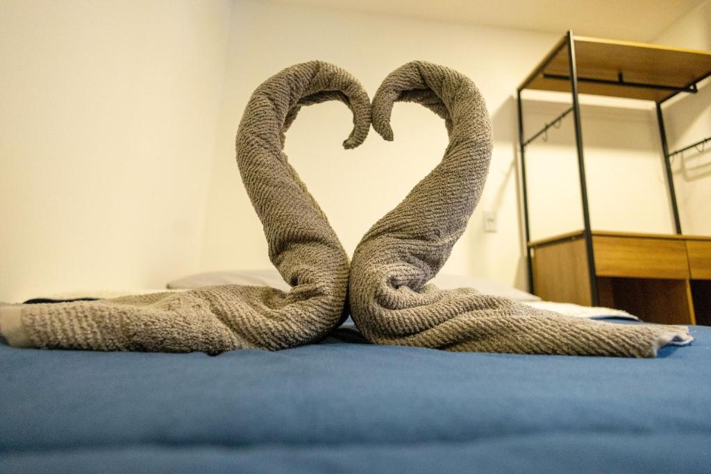 Postel nebo postele na pokoji v ubytování Cabanas Loft Paraíso