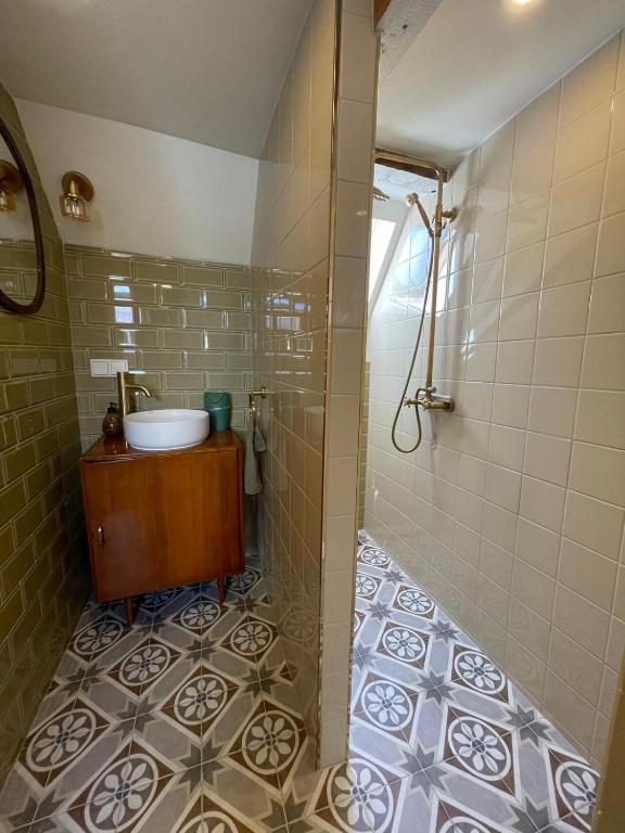 Koupelna v ubytování B&B Suupmarkt