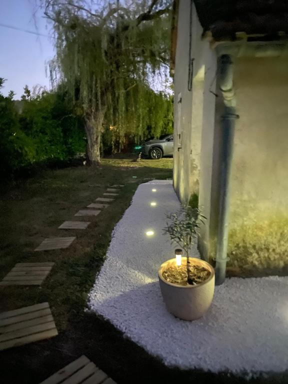 Vonkajšia záhrada v ubytovaní Dépendance privée à la campagne avec spa