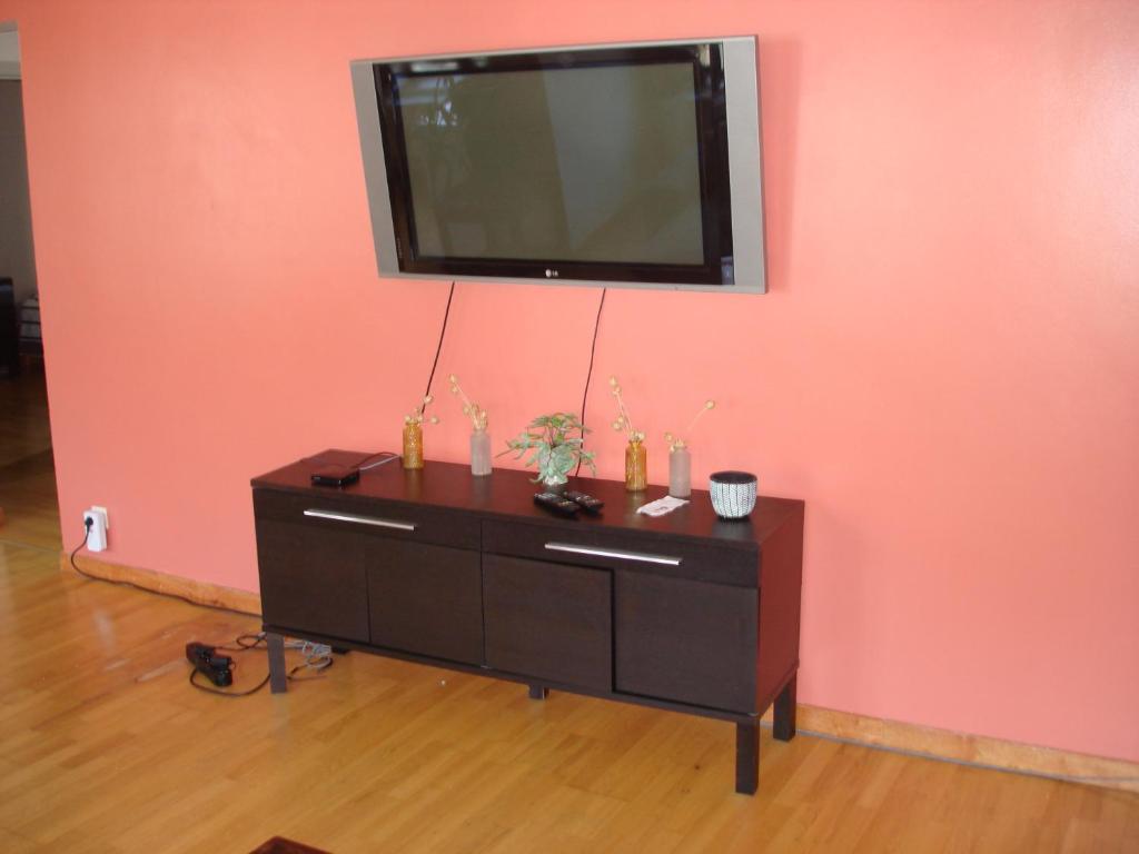 TV a/nebo společenská místnost v ubytování Appartement Courcelles
