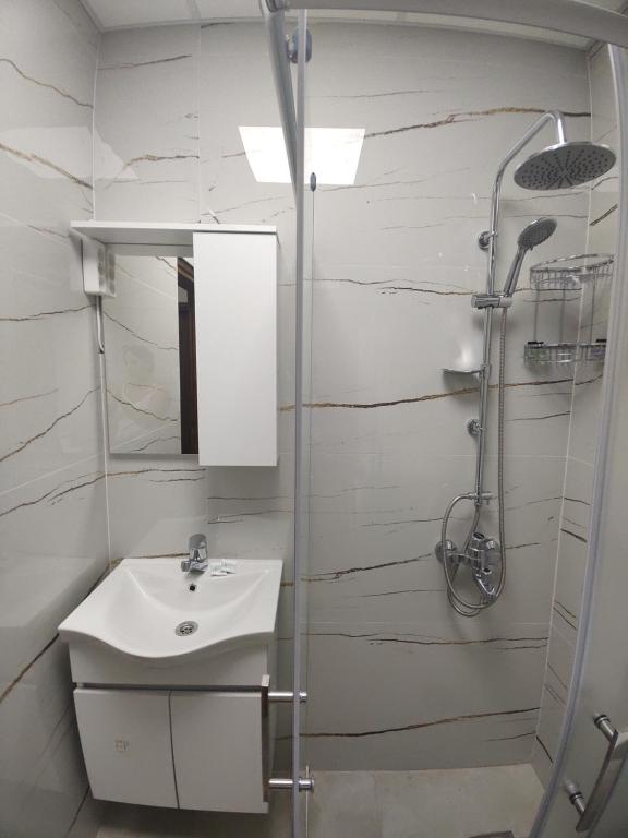 Koupelna v ubytování Apartment Kiril