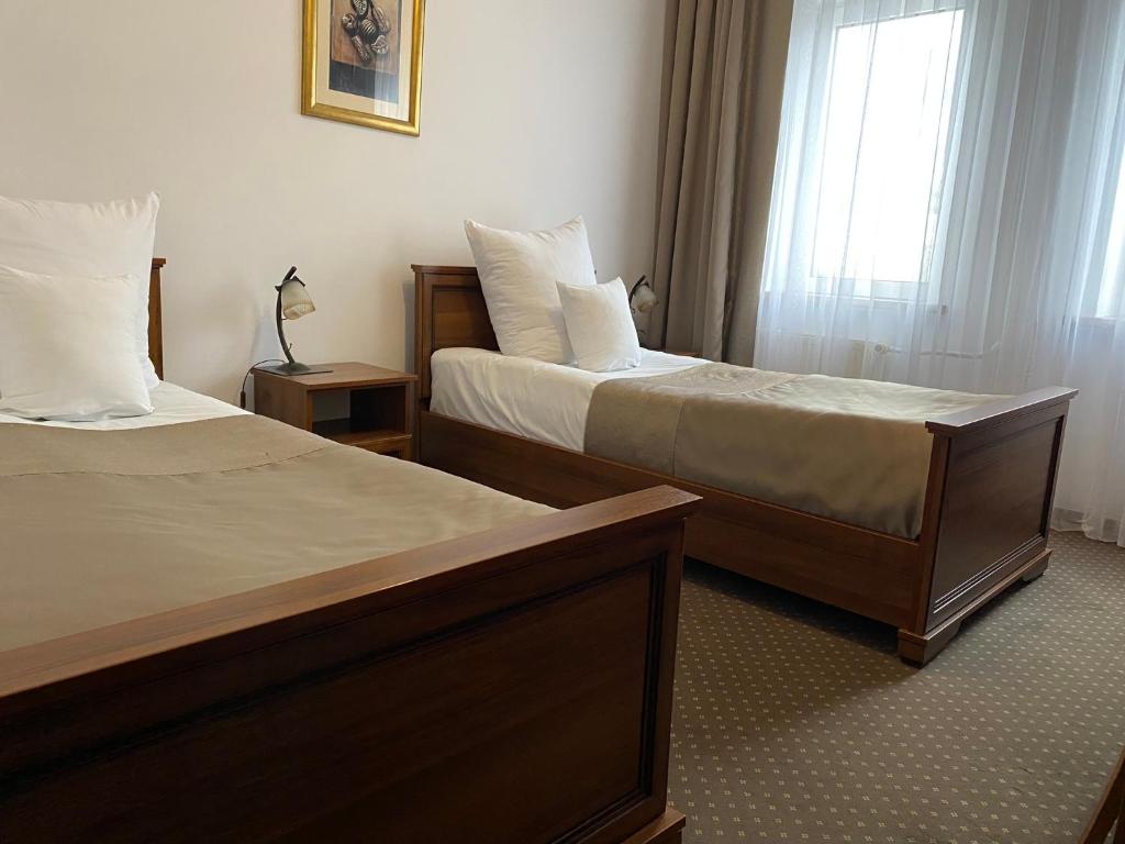 Postel nebo postele na pokoji v ubytování Hotel Constancja