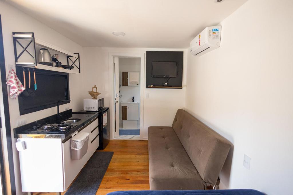 Kuchyň nebo kuchyňský kout v ubytování Cabanas Loft Paraíso