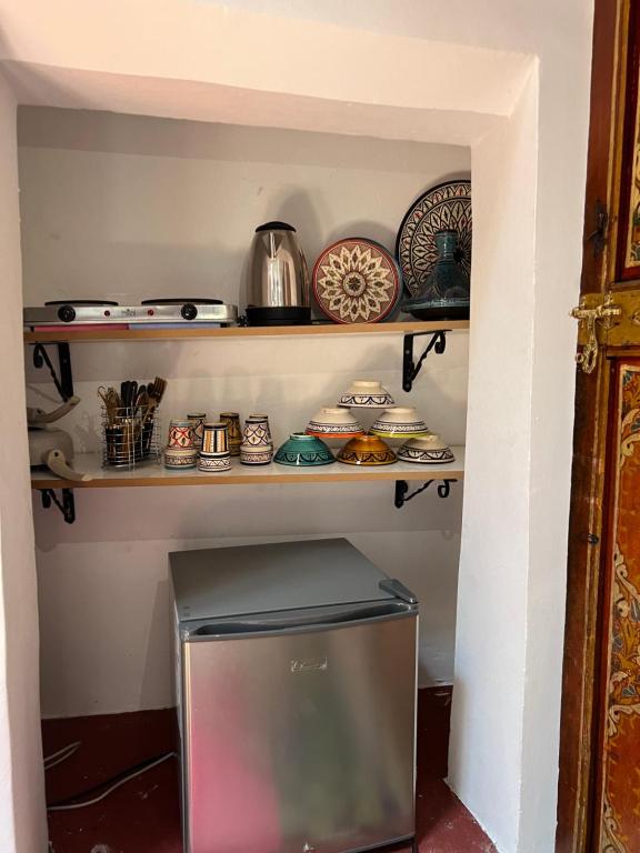Kuchyň nebo kuchyňský kout v ubytování Riad Sala Art Marrakech