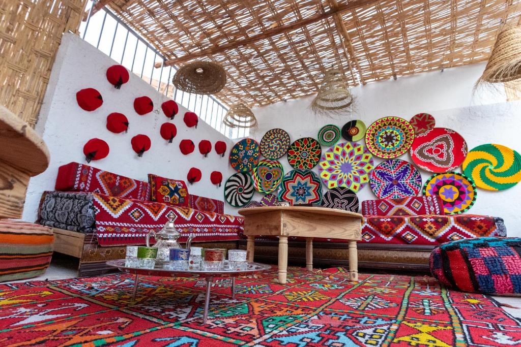 Posezení v ubytování Riad Sala Art Marrakech