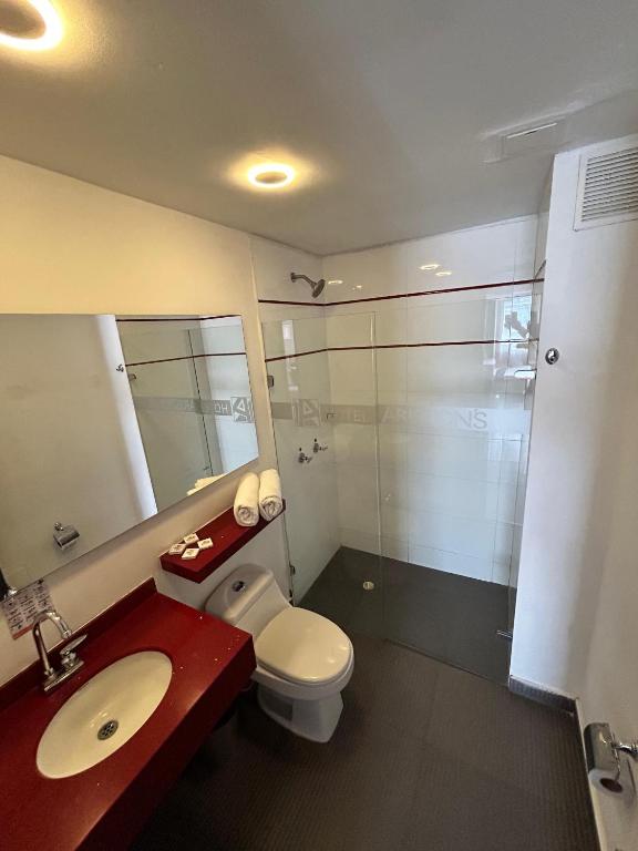 Koupelna v ubytování AW Hotel Ariston