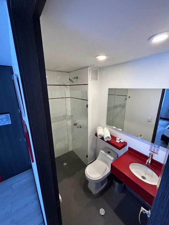 Koupelna v ubytování AW Hotel Ariston