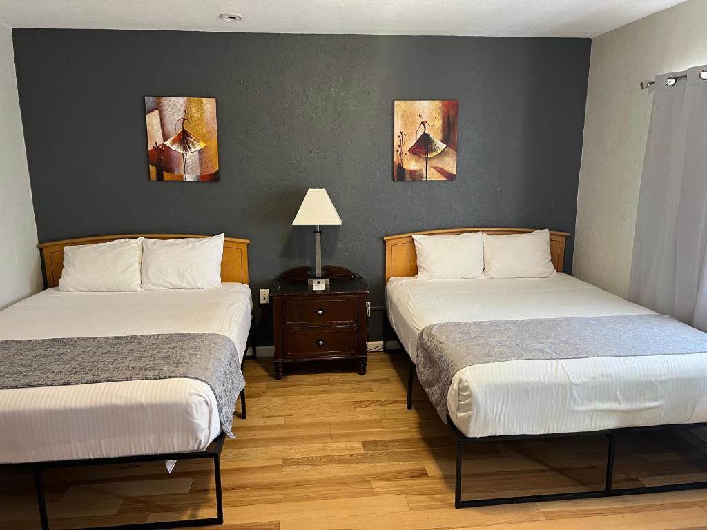 Postel nebo postele na pokoji v ubytování Supai Motel