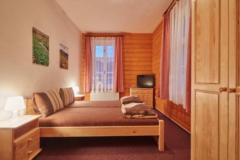 TV a/nebo společenská místnost v ubytování Penzion Flora