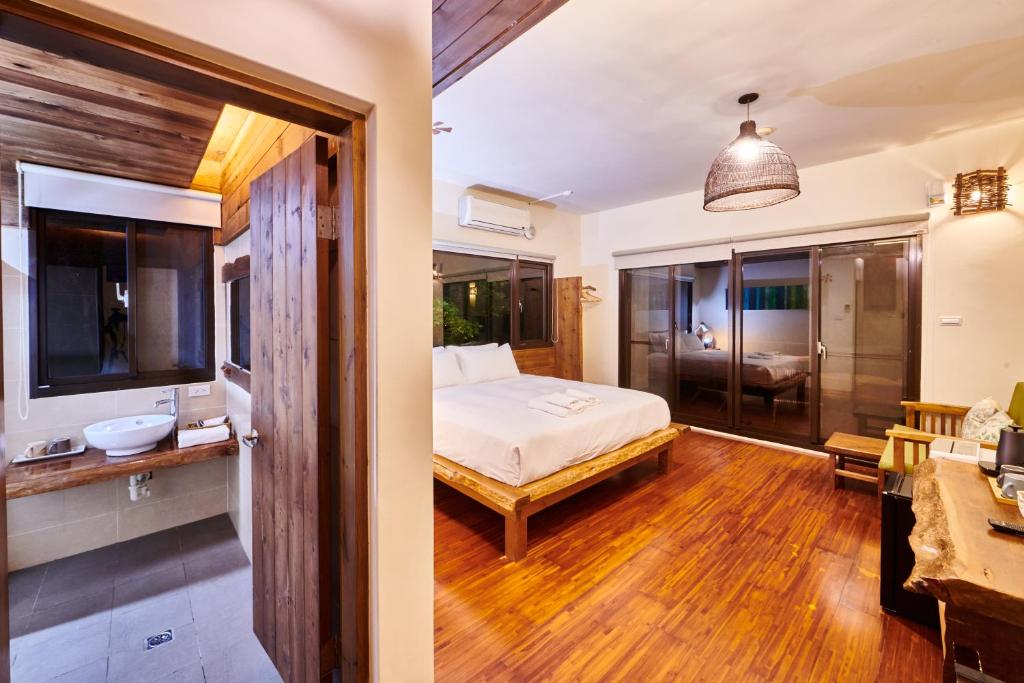 Postel nebo postele na pokoji v ubytování Shan Xing Ji Ye Homestay