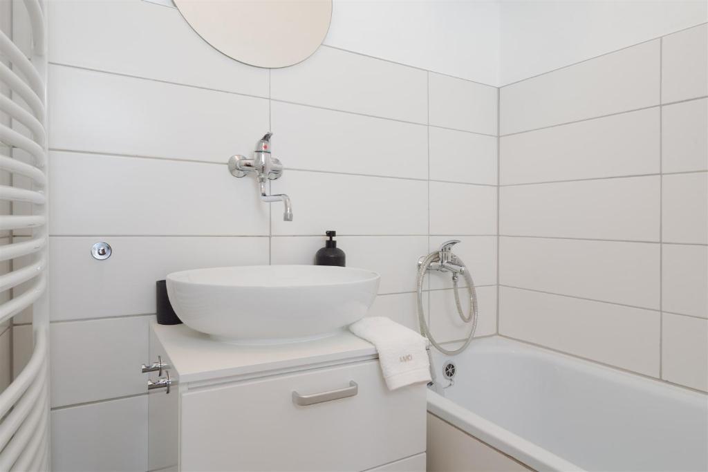 Koupelna v ubytování Apartmán Měšťanský dům