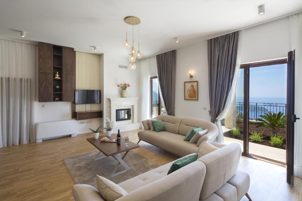 Posezení v ubytování Luxury Villa Flower