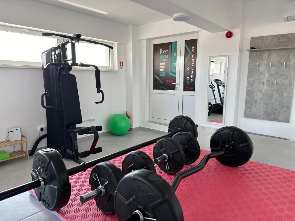 Fitness centrum a/nebo fitness zařízení v ubytování Hotel YVY