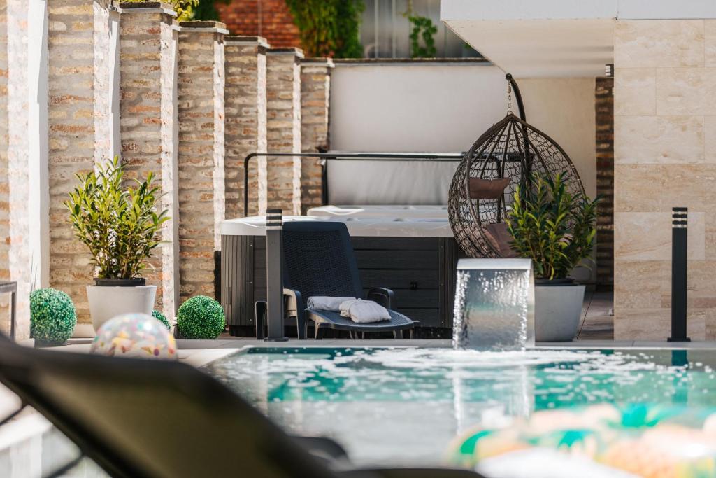 Patio nebo venkovní prostory v ubytování Hotel Auris
