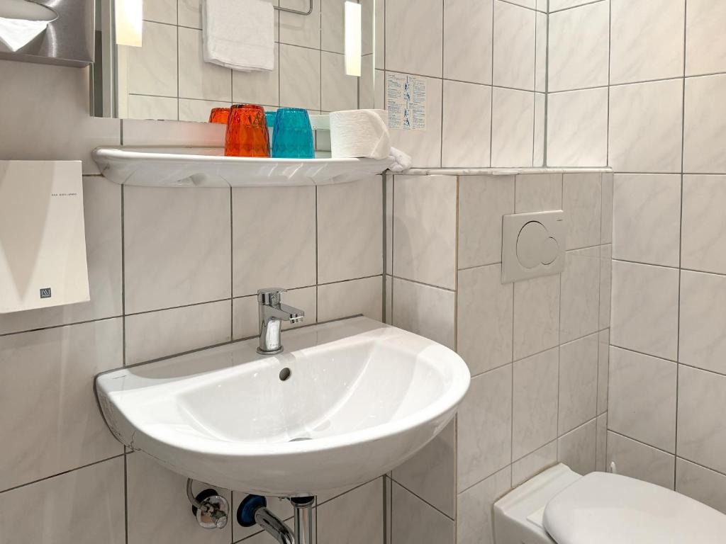 Koupelna v ubytování Hotel Sendlinger Tor