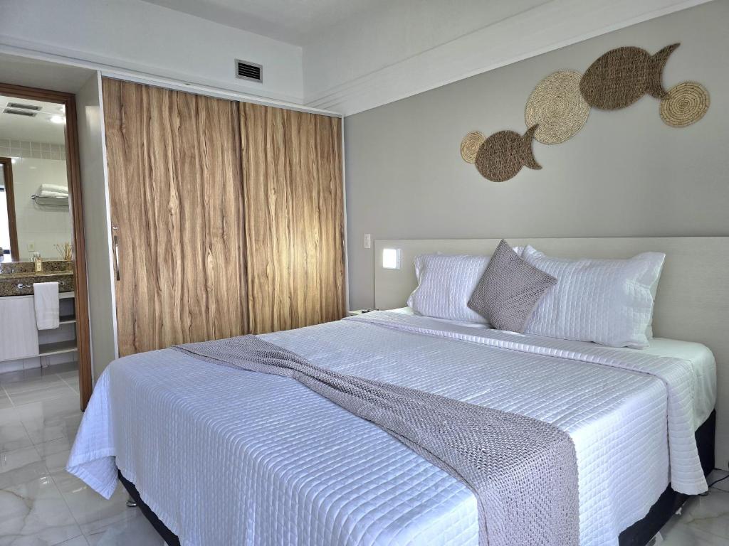 Postel nebo postele na pokoji v ubytování 1313 Flat de Luxo com vista maravilhosa do Rio