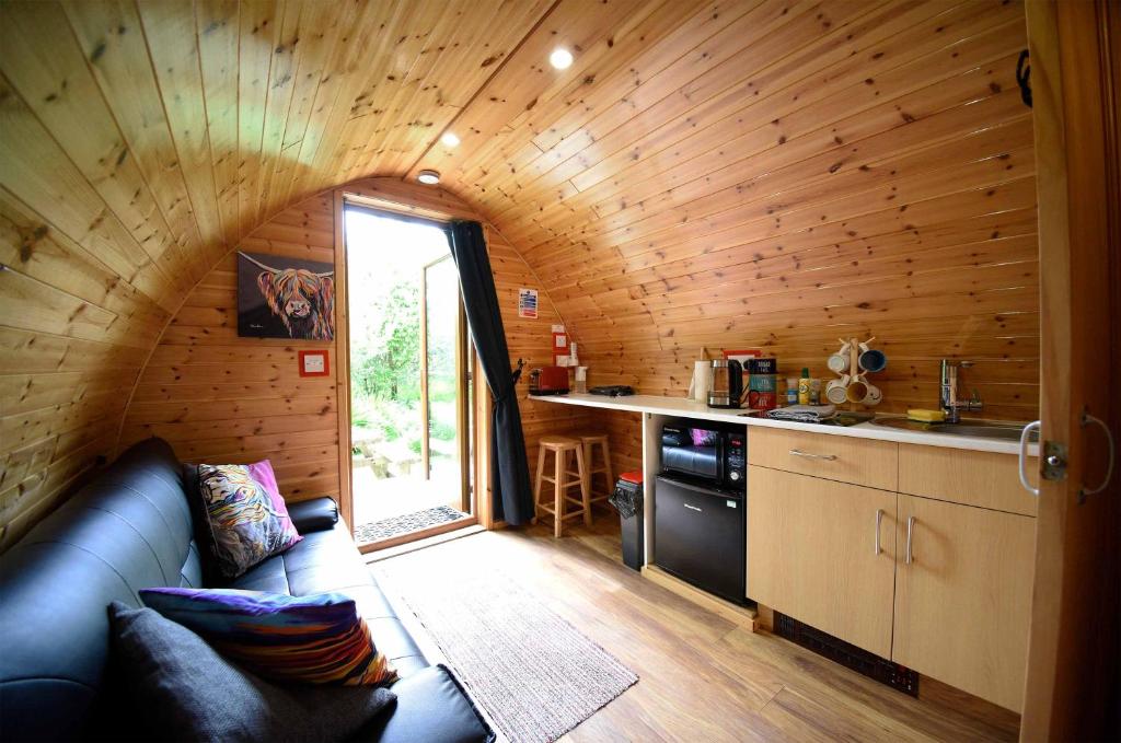 Kuchyň nebo kuchyňský kout v ubytování Dunvegan Camping Pods