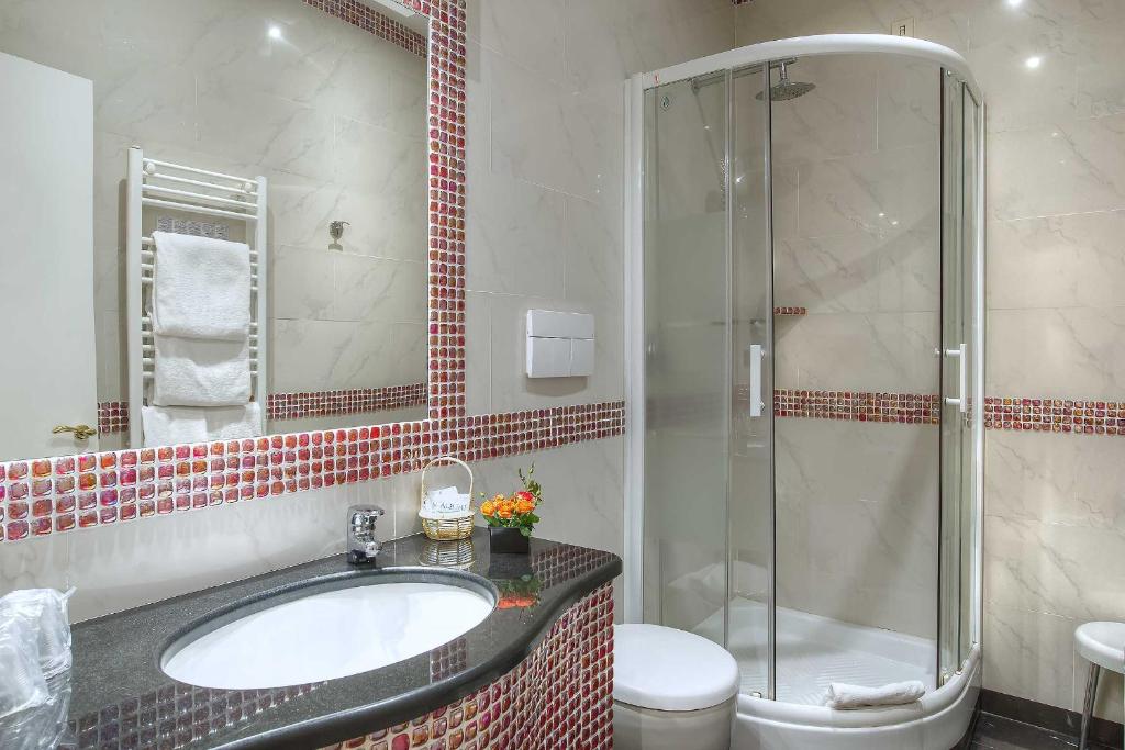 Koupelna v ubytování Hotel Caracciolo