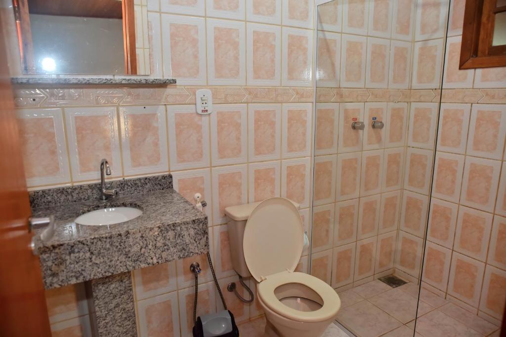 Koupelna v ubytování Colinas de Cabreúva