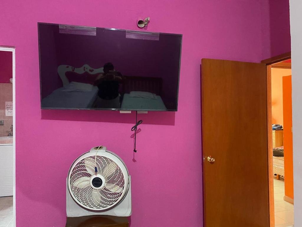 TV a/nebo společenská místnost v ubytování Hostal MJ