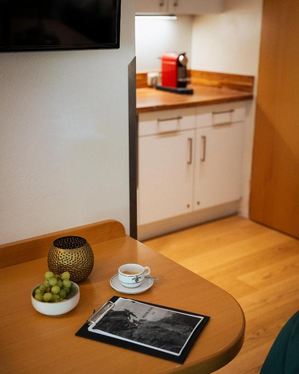 Kuchyň nebo kuchyňský kout v ubytování Aparthotel Pfeffermühle