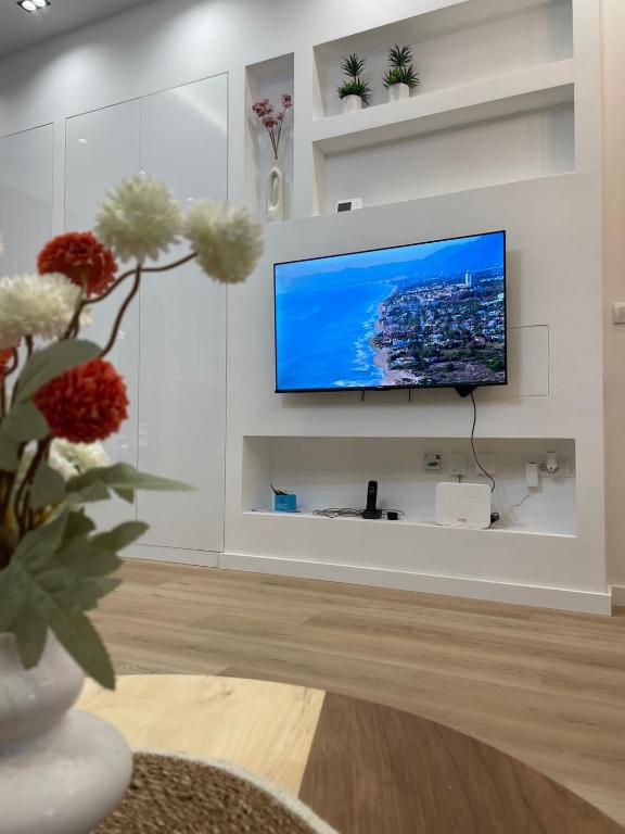 TV o dispositivi per l'intrattenimento presso Central Park Apartman