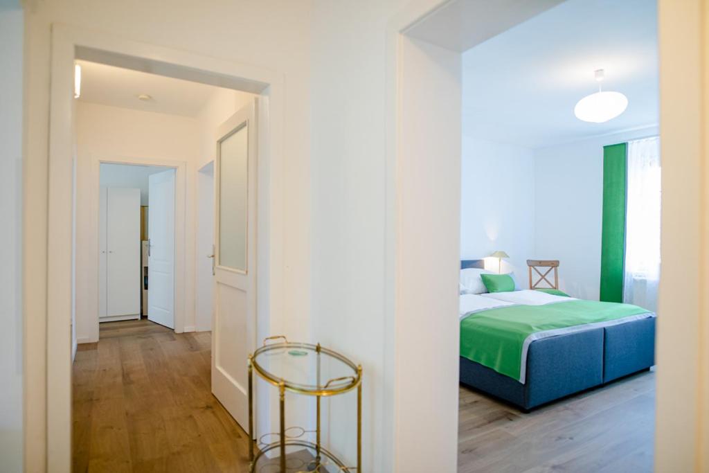 Postel nebo postele na pokoji v ubytování zimmer-graz