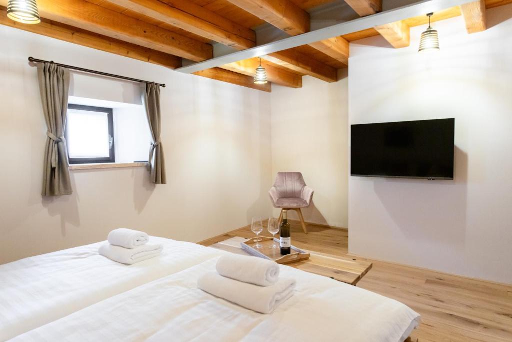 TV a/nebo společenská místnost v ubytování Wellba Homestead Planina