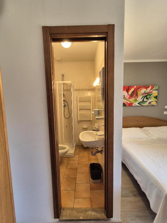 Koupelna v ubytování Hotel Bellavista