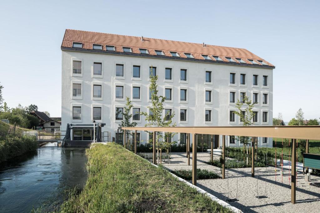 Budova, kde se aparthotel nachází