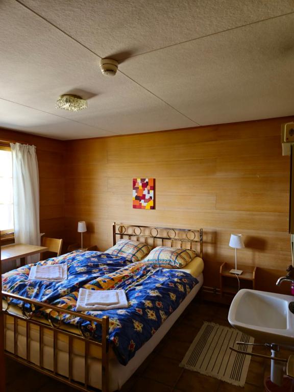 Postel nebo postele na pokoji v ubytování Berggasthaus Höchst