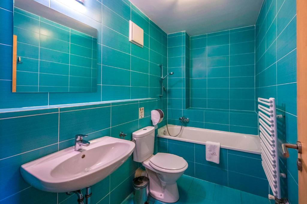 Koupelna v ubytování Termál Kemping Apartmanok és Bungalók