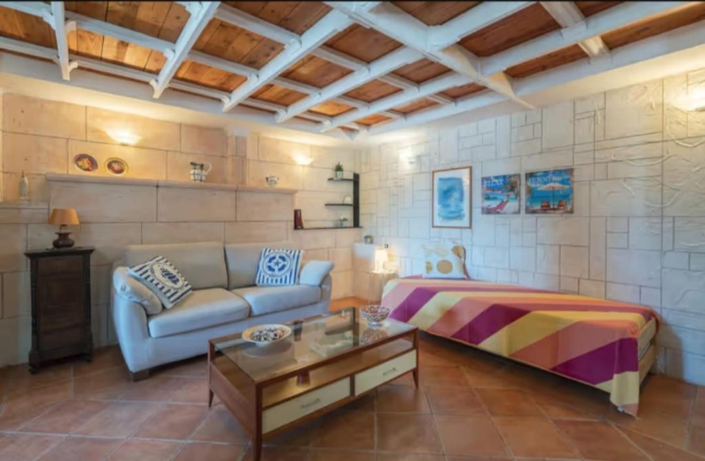 Гостиная зона в Villa con piscina al mare