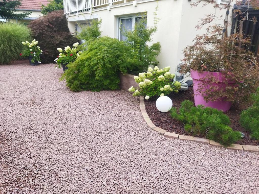 Zahrada ubytování Les Hortensias