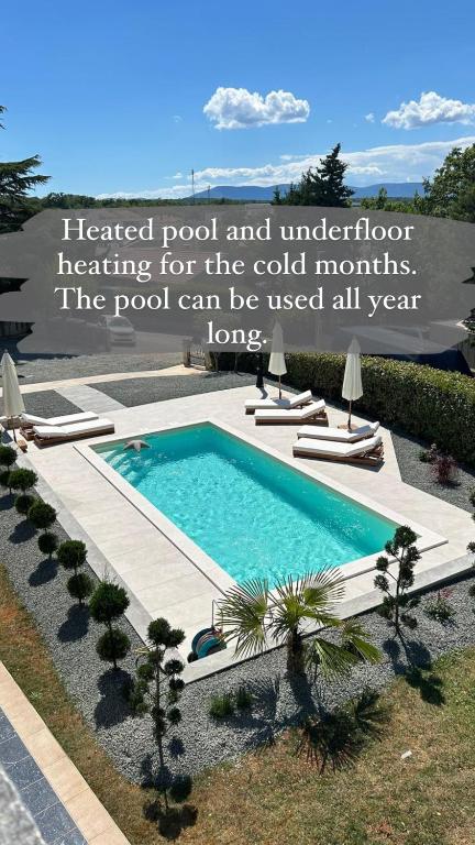 lished pool and underfloor heating for the cold months the pool can be used all at Villa Antunovic in Malinska